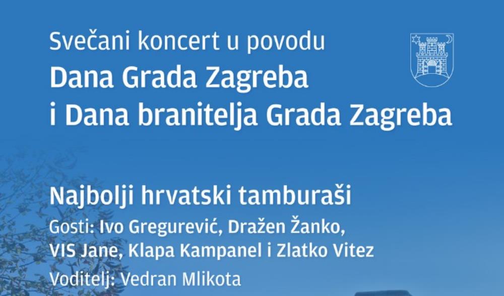 Koncert u povodu Dana Grada Zagreba i Dana branitelja Grada Zagreba