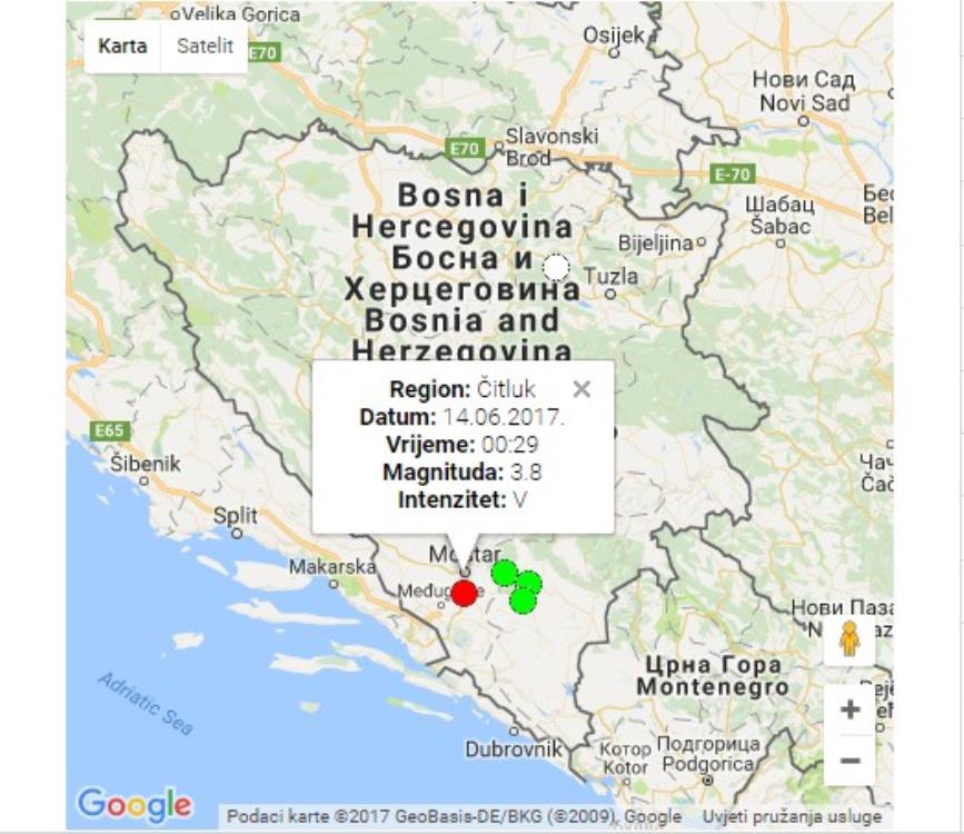 Potres magnitude 3,8 pogodio područje Hercegovine