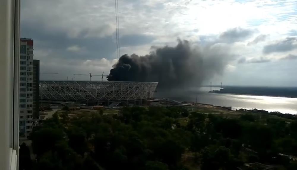 Požar na stadionu koji se gradi za SP 2018.