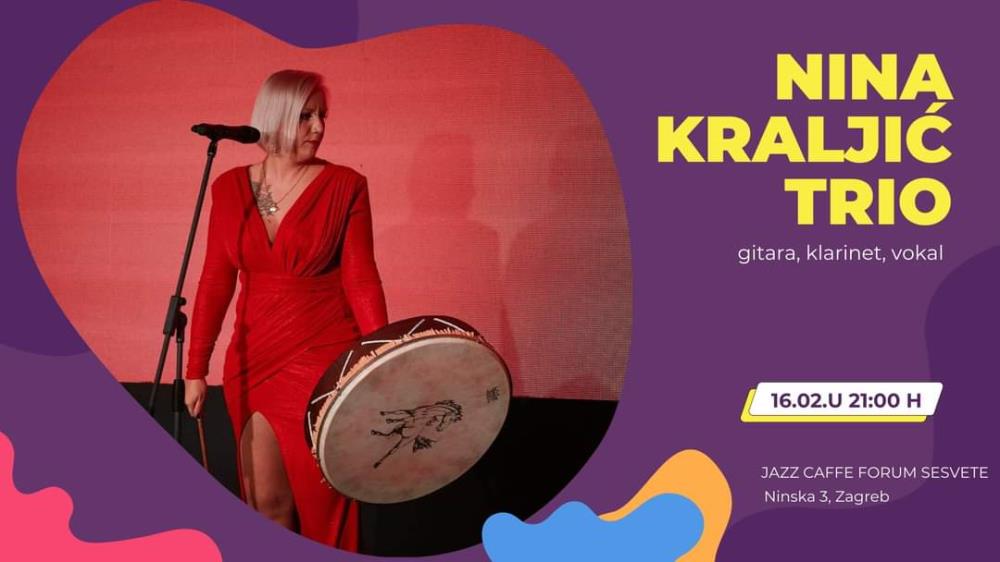 Nina Kraljić trio  večeras u Jazz caffe Forum