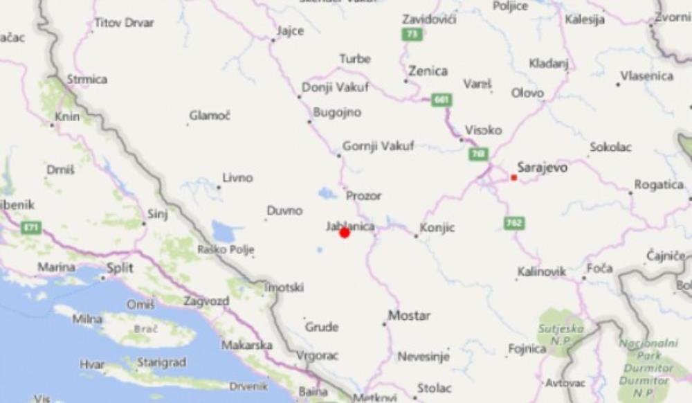 Potres kod Jablanice u Bosni i Hercegovini