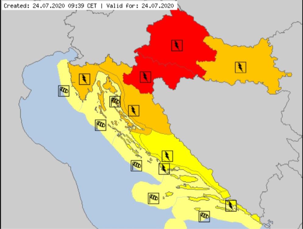 Meteoalarm izdao crveno upozorenje za zagrebačku  regiju