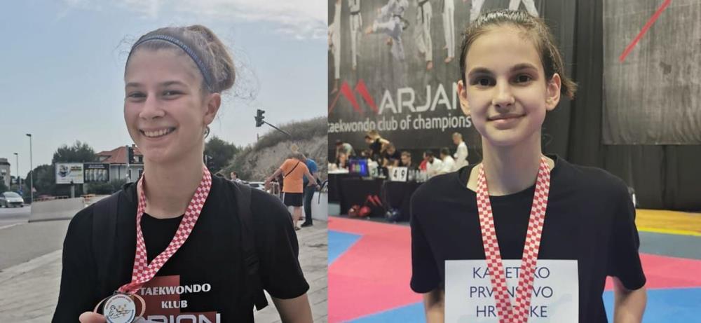 Ivana i Dora  članice Hrvatske taekwondo reprezentacije spremaju se na EP