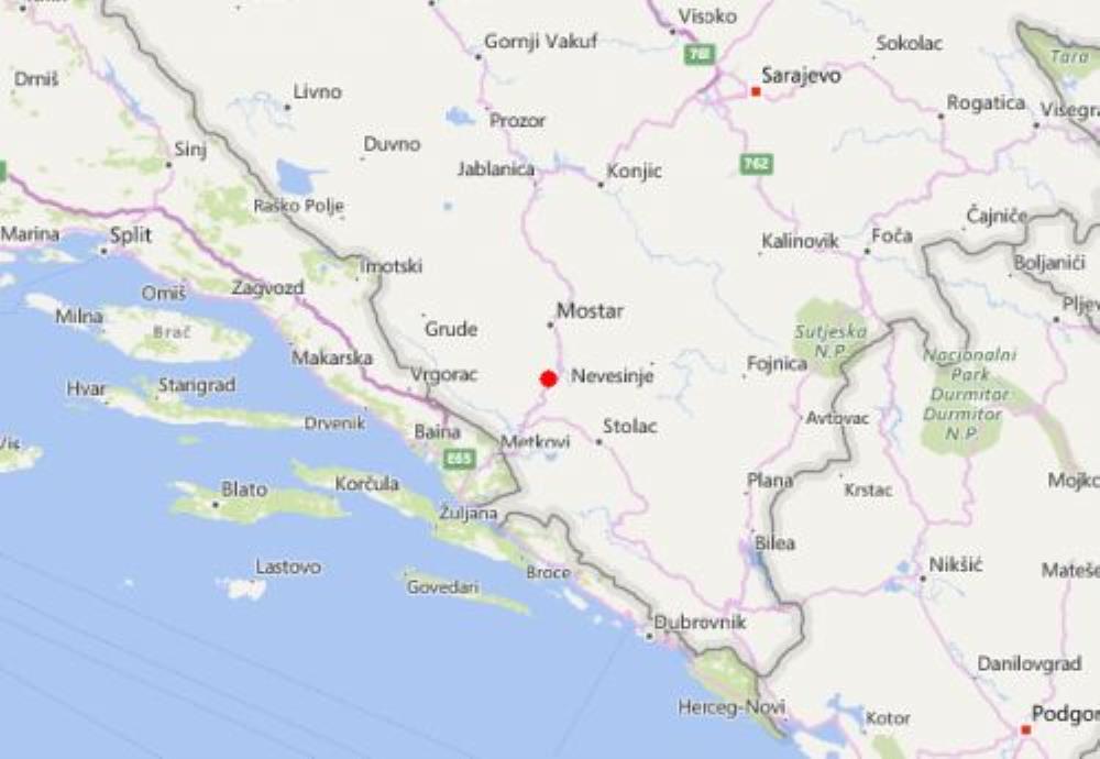 Potres u BiH kod Žitomislića, osjetio se i u Dalmaciji