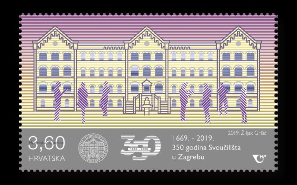U optjecaju prigodna poštanska marka „350 godina Sveučilišta u Zagrebu“
