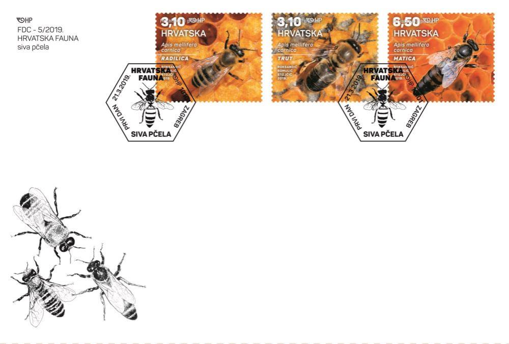 Pčele na poštanskim markama za prvi dan proljeća