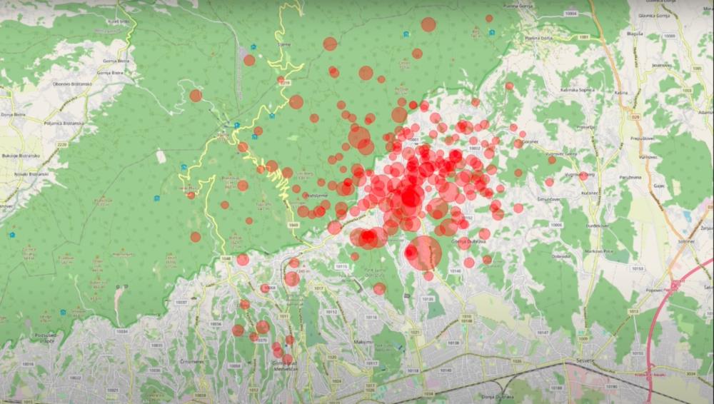 Tisuću potresa u proteklih mjesec dana, šest s epicentrom u sesvetskim naseljima - video seizmologa